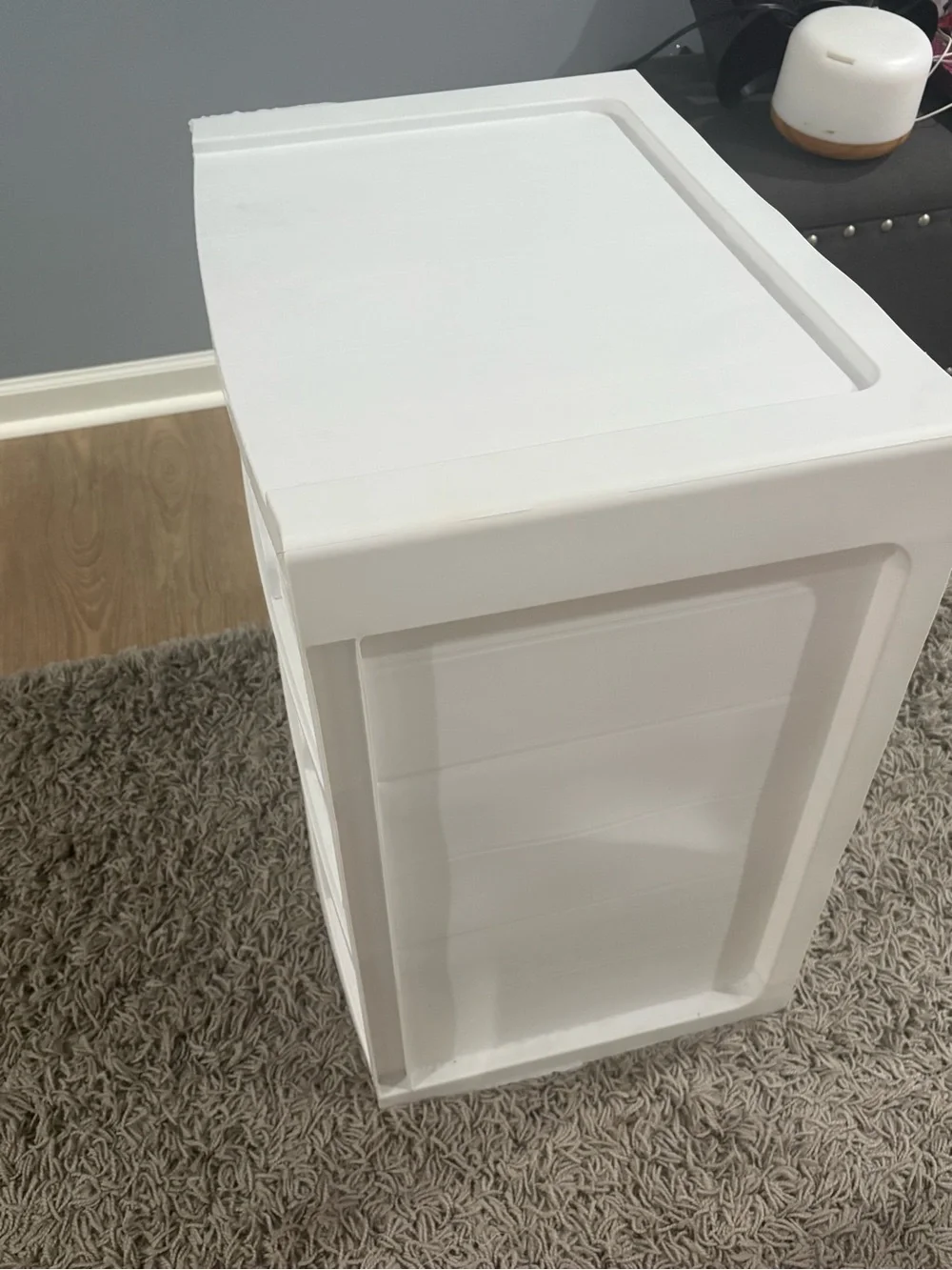 White 3-Drawer Plastic Storage Organizer